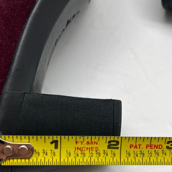 Clarks Bendables Suede Lace Up Heels Women 7 Burgundy Comfy Retro Academia Vamp - Picture 9 of 17